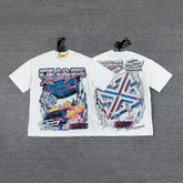 Retro Racing Car Double‑Sided Graphic Print Crew Neck Streetwear T‑Shirt