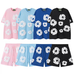 Denim Tears Foam Print Short Sleeve Tee Black