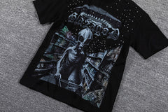 I Move With The Gravity Portrait Double‑Sided Graphic Print Crew Neck Streetwear T‑Shirt