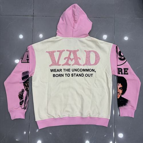 VARE All Day Vintage Pop Icon Graphic Zip Up Hoodie
