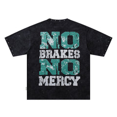 Eagle No Mercy Double‑Sided Graphic Print Crew Neck Streetwear T‑Shirt