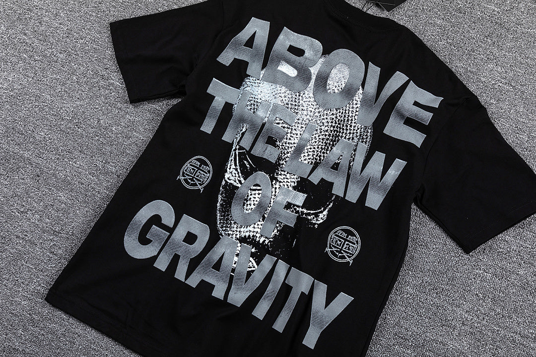 I Move With The Gravity Portrait Double‑Sided Graphic Print Crew Neck Streetwear T‑Shirt